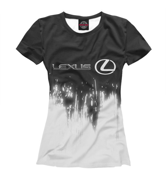 Женская футболка с изображением Lexus цвета Белый