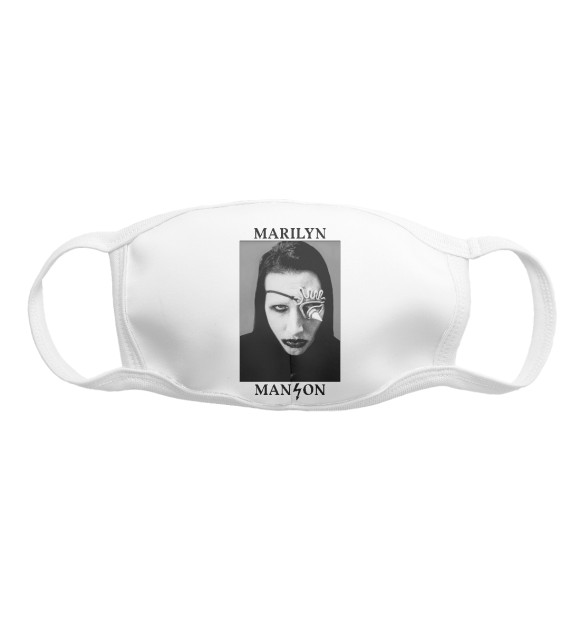 Маска тканевая с изображением Marilyn Manson Antichrist цвета Белый