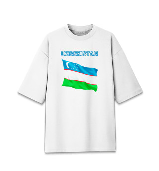 Женская футболка оверсайз Узбекистан
