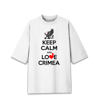Футболка для девочек оверсайз Будь спок и люби Крым