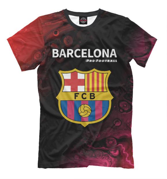 Мужская футболка с изображением Барселона | Pro Football цвета Белый
