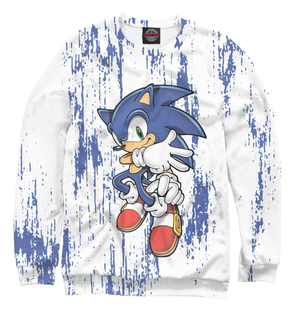 Свитшот для девочек с изображением Sonic цвета Белый