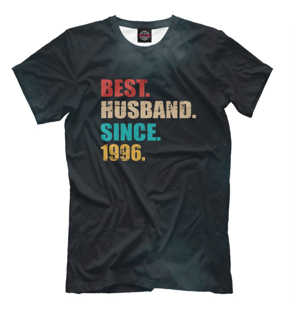 Мужская футболка с изображением Best husband since 1996 цвета Белый