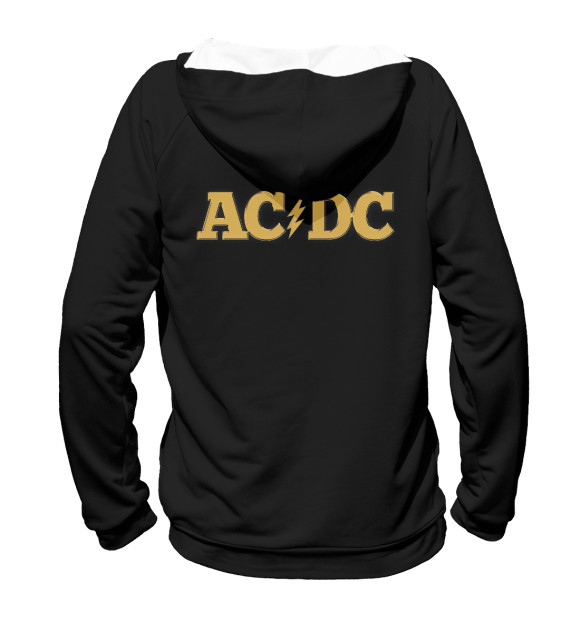 Женское худи с изображением AC/DC - 4 You цвета Белый
