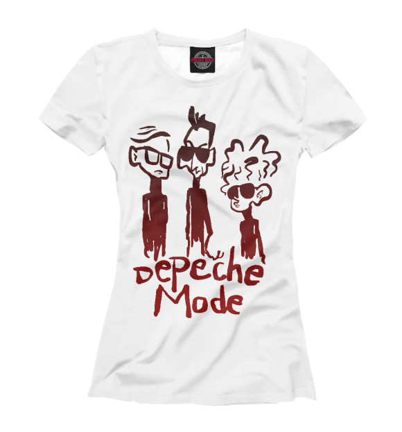 Женская футболка с изображением Depeche Mode цвета Белый