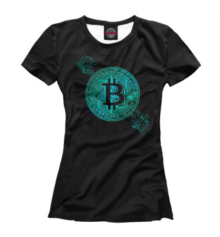 Женская футболка Bitcoin