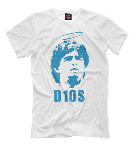 Мужская футболка с изображением Diego Maradona цвета Белый