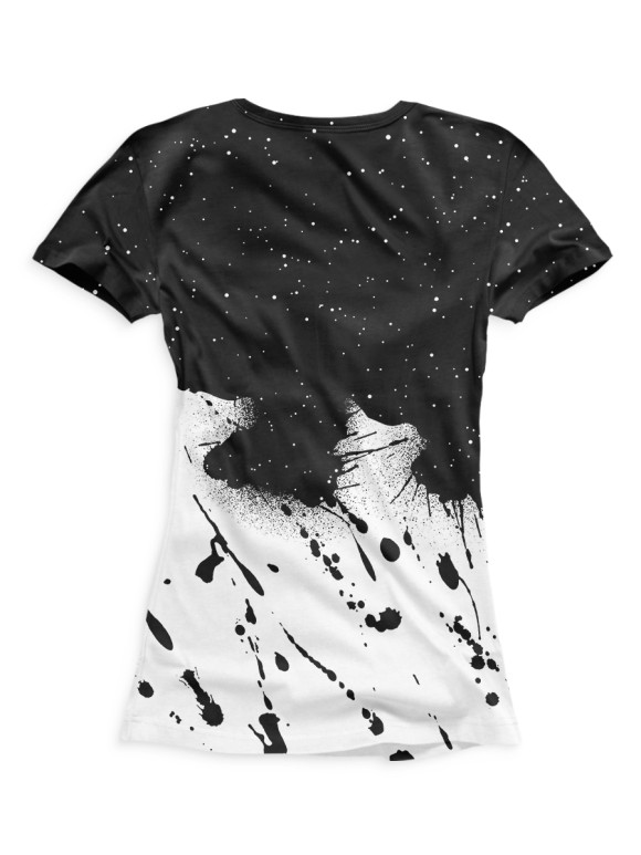 Женская футболка с изображением Космонавт цвета Белый
