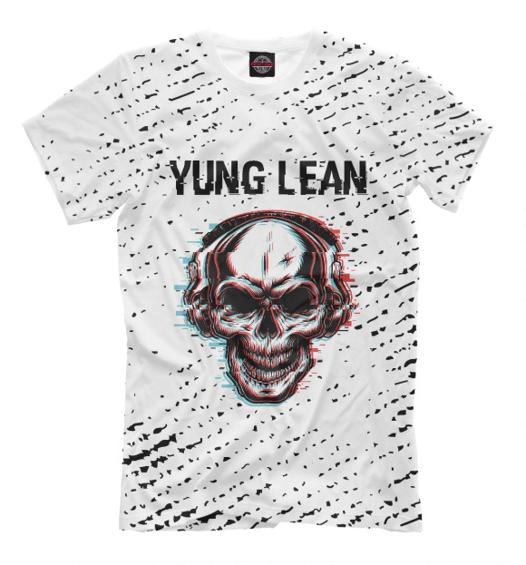 Мужская футболка с изображением Yung Lean | Череп цвета Белый