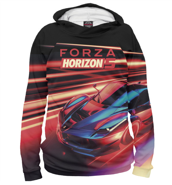 Женское худи с изображением Forza Horizon 5 цвета Белый