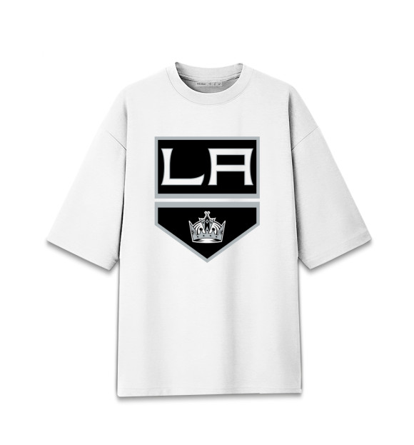 Мужская футболка оверсайз с изображением Los Angeles Kings цвета Белый