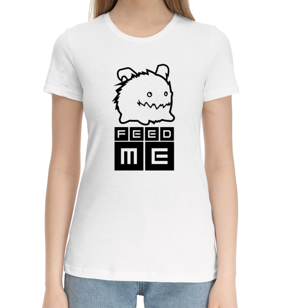 Женская хлопковая футболка с изображением Fbed mie цвета Белый
