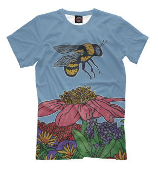 Мужская футболка Пчела на работе