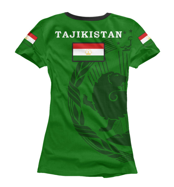 Футболка для девочек с изображением Таджикистан цвета Белый