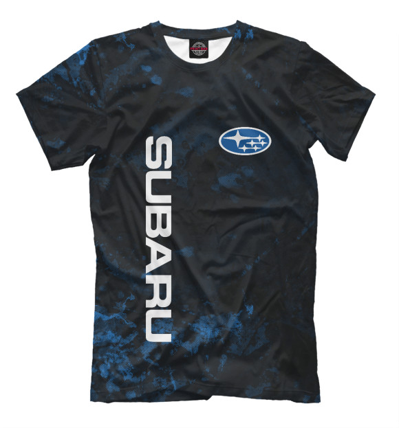 Мужская футболка с изображением Subaru | Субару | Авто цвета Белый
