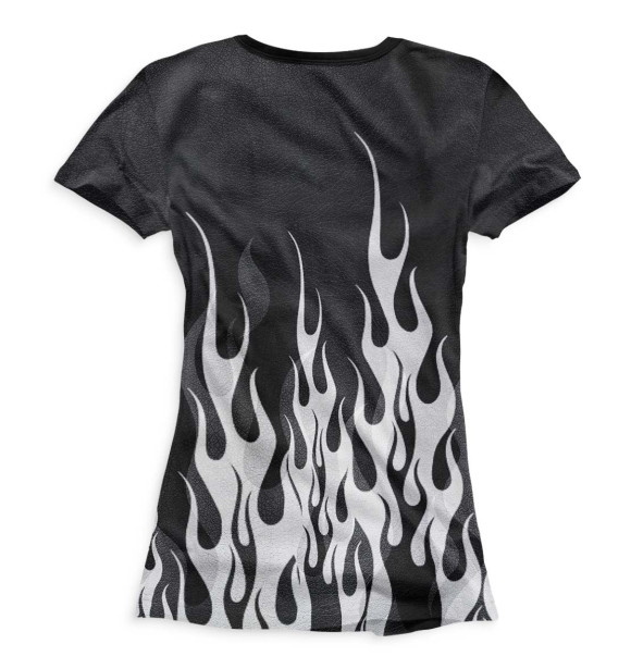 Женская футболка с изображением Пламя цвета Белый